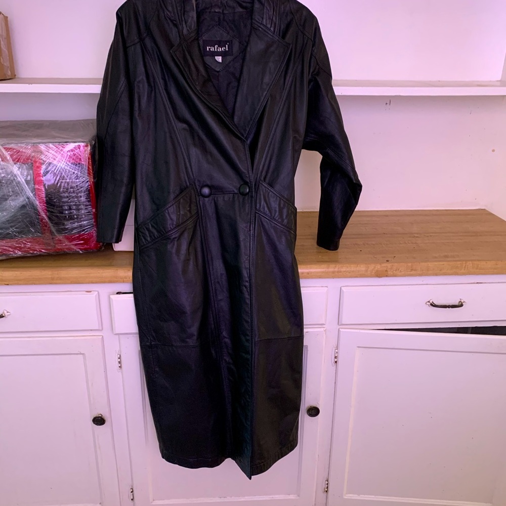 Long all leather jacket